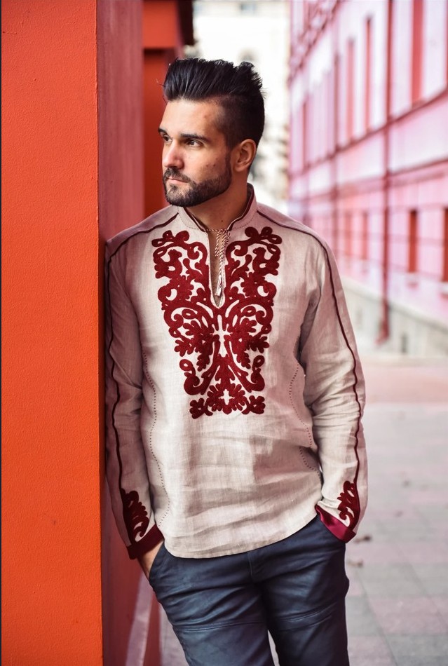 Embroidered Linen shirt for men embroidered